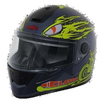 Axellise Storm Rider Neon Blue helmet, front three-quarter view