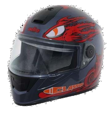 Axellise Storm Rider Red Blue helmet, front three-quarter view