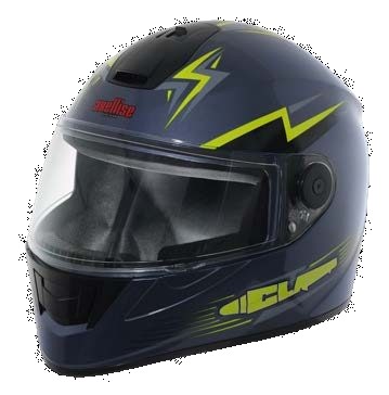 Axellise Thunderbolt Neon Blue helmet, front three-quarter view