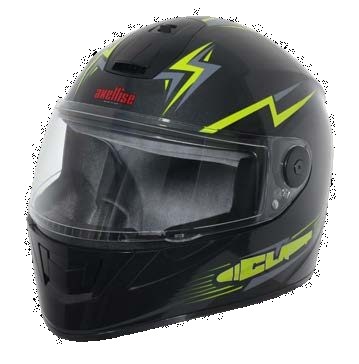 Axellise Thunderbolt Neon Grey helmet, front three-quarter view
