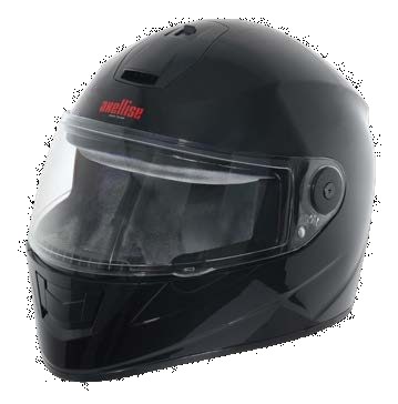 Axellise Unicolour helmet in Glossy Black, front three-quarter view